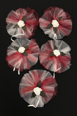 Bordo Gelin Damat Bohça Konvoy Süsü 10 Adet