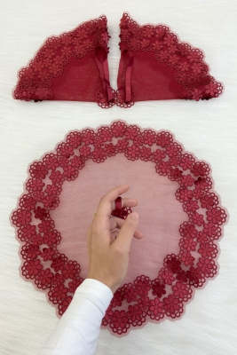 Bordo Gelin Damat Mendili, Düğün Halay Nedime Söz Nişan Kına Sünnet Bride To Be Mendil