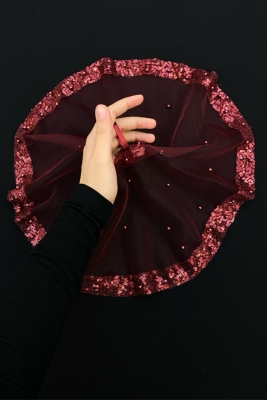 Bordo Gelin Damat Mendili, Pul Payet ve İncili, Düğün Halay Nedime Söz Nişan Kına Sünnet Mendil