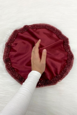 Bordo Gelin Damat Mendili Pullu, Halay El Mendili, Düğün Kına Sünnet Söz Nişan Bride Bekarlığa