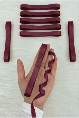 Bordo Grogren Kurdele 1 Cm 10 Metre, Bohça Çeyiz Kına Düğün Nikah Hediye Paketleme Süsleme Kurdelesi