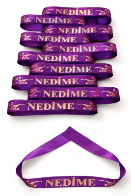 Mor Gold Nedime Kol Kurdele, 1 Adet Bant Ve Bileklik, Sağdıç Düğün Kına Gecesi Bride Nişan