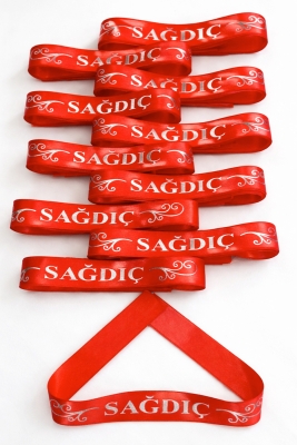 Kırmızı Gümüş Sağdıç Kol Kurdele, 1 Adet Bant Ve Bileklik, Sağdıç Düğün Kına Gecesi Bride Bekarlığa