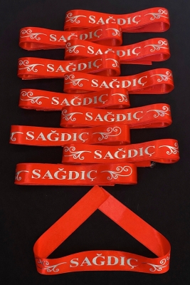 Kırmızı Gümüş Sağdıç Kol Kurdele, 1 Adet Bileklik Bant Kına Gecesi Nedime Düğün Bride Bekarlığa Veda