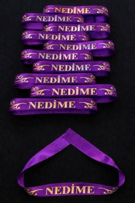 Mor Gold Nedime Kol Kurdele, 1 Adet Bileklik Bant, Kına Gecesi Sağdıç Düğün Bride Bekarlığa Veda