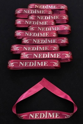 Bordo Gümüş Nedime Kol Kurdele, 1 Adet Bileklik Bant, Kına Gecesi Sağdıç Düğün Bride Bekarlığa Veda