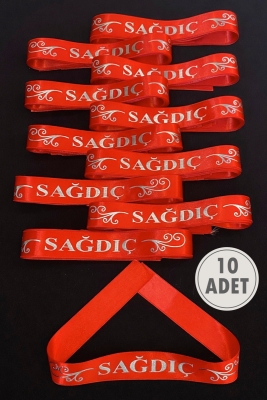 Kırmızı Gümüş Sağdıç Kol Kurdele, 10 Adet Kolluk Bileklik Bant, Kına Gecesi Düğün Bride Nişan