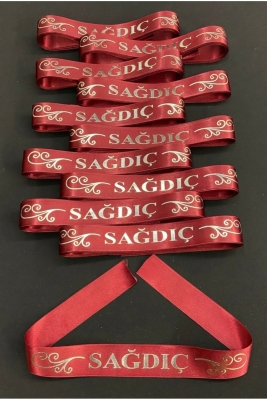 Bordo Gümüş Sağdıç Kol Kurdele Bileklik Bant, Kına Gecesi Nedime Düğün Bride Bekarlığa Veda 1 Adet