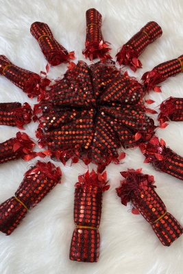 Bordo Halay Mendili, Gelin Mendili, Pullu Halay Mendili 1 Adet, Düğün Kına Sünnet Nişan