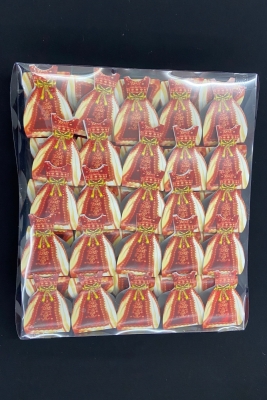 Bordo Kaftan Hediyelik Dağıtmalık Kına Gecesi 50 Adet