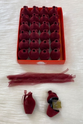 Bordo Mini Testi Kına, Hediyelik 24 Adet, Söz Nişan Nikah Düğün Bride Bekarlığa Doğum Mevlüt Sünnet