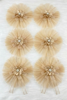 5 Adet Broşlu Gold Konvoy Süsü Gelin Damat Bohça Çeyiz Düğün Nişan Gelin Arabası Sünnet Kına