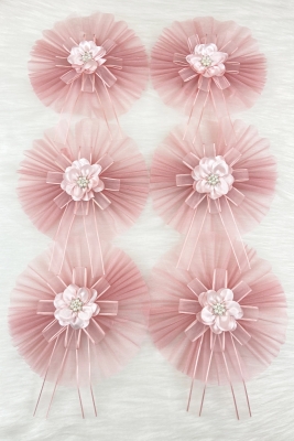 5 Adet Broşlu Gül Kurusu Konvoy Süsü Gelin Damat Bohça Çeyiz Düğün Nişan Gelin Arabası Sünnet Kına