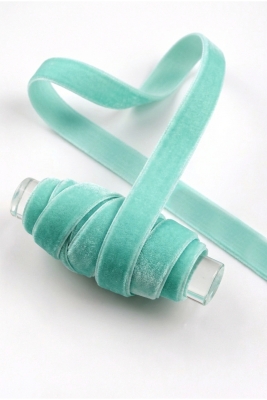 Buz Mavi Kadife Kurdele 1cm 5mt, Gelin, Damat, Bohça, Nişan, Çeyiz, Nikah, Hediye, Şeker, Süsleme