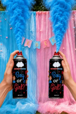 Cinsiyet Belirleme Spreyi, 1 Adet Erkek 400ml Bebek Parti Tüpü, Baby Or Girl Kız Mı Erkek Mi Baby Shower Gender Reveal Party