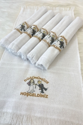 Düğün Gelin Damat Sünnet Konvoy Arabası Havlusu Süsü, 6 Adet