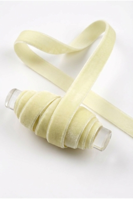 Ekru Kadife Kurdele 1cm 5mt, Gelin, Damat, Bohça, Nişan, Çeyiz, Nikah, Hediye, Şeker, Süsleme