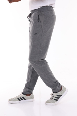 Erkek Antrasit Gizli Fermuarlı Dar Paça Eşofman Altı