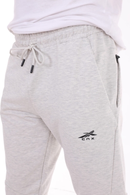 Erkek Kar Melanj Yan Cep Detaylı Eşofman Altı