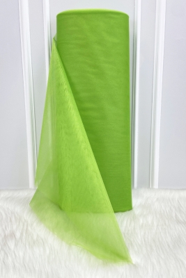 Fıstık Yeşili Süsleme Tülü Bohça Çeyiz Gelin Damat Söz Nişan Nikah Kapı Konvoy Valiz Süsü 100x300cm