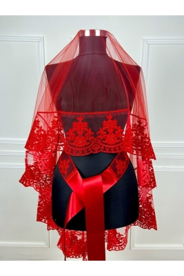 Flok Baskı Simli Gelin Duvak Kuşak Eldiven Set Kına Gecesi Düğün Nikah Gelin Alma Komple Set