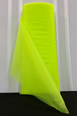 Fosforlu Neon Yeşil Süsleme Tülü, Bohça Çeyiz Gelin Damat Nişan Nikah Konvoy Hediye Süsü, 100x300cm