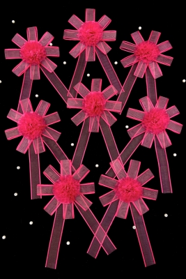 Fuşya Bohça Süsü, Gelin Damat Çeyiz Düğün Nişan Konvoy Gelin Arabası Sünnet Kına Süsü 5 Adet