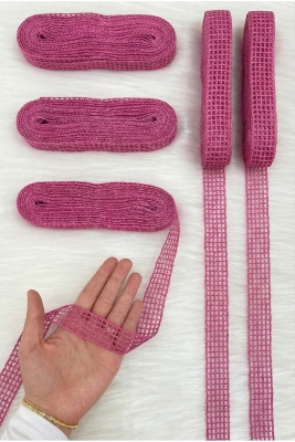 Fuşya File Kurdele 2,5cm 10mt, Gelin, Damat, Bohça, Çeyiz, Nişan, Söz, Nikah, Hediye, Parti, Süsleme