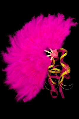 Fuşya Gelin Yelpazesi, Ahşap Tüylü Kına Yelpazesi, Nedime Sünnet Yelpaze, Büyük Boy Yelpaze 60*35