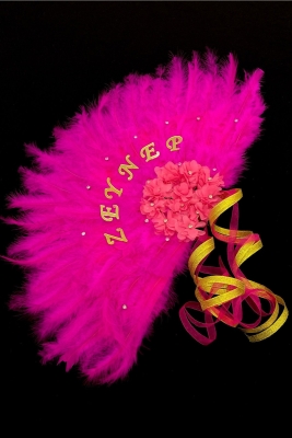 Fuşya Gelin Yelpazesi, Bekarlığa Veda Partisi, Bride To Be, Nedime, Kına Gecesi, Ahşap Tüylü