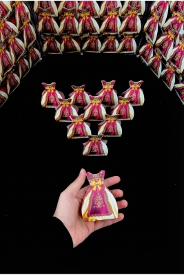 Fuşya Kaftan Kına, 50 Adet, Dağıtmalık, Hediyelik, Düğün, Kına Gecesi, Söz, Nişan, Nikah, Bride