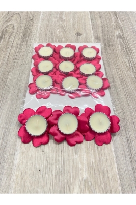 Fuşya Nedime El Mumu 12 Adet