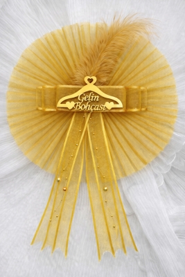 Gold Gelin Bohçası Süsü, 5 Adet Pleksili, Gelin Çeyiz Düğün Nişan Hediye Konvoy Valiz Bavul Kına