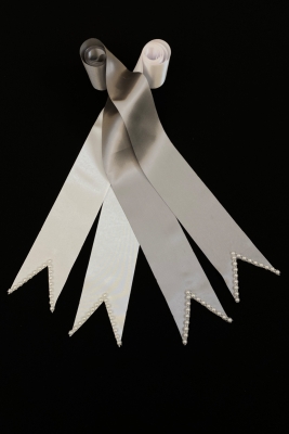 Gri Beyaz Sade Incili Gelin Damat Takı Kurdele, Düğün Söz Nişan Nikah Sünnet Kına Gecesi Takı Kemeri