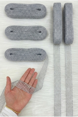 Gümüş File Kurdele 2,5cm 10mt, Gelin, Damat, Bohça, Çeyiz, Nişan, Söz, Nikah, Hediye, Parti, Süsleme