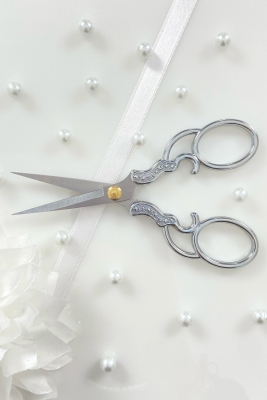 Gümüş Söz Nişan Makası, Kurdele Açılış Özel Gün Merasim Dikiş Nakış Makası