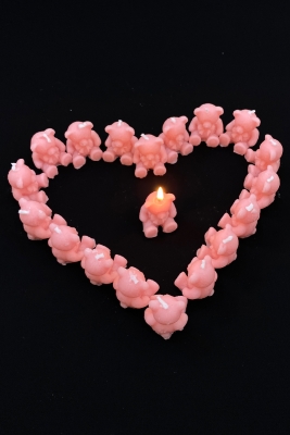 Hediyelik Ayıcık Mum, Düğün Nikah Nişan Söz Doğum Sünnet Kına Bride To Be Davet, Pembe 30 Adet