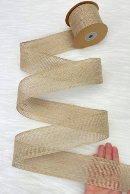 Jüt Hasır Kurdele 6 cm 10 mt, Gelin, Bohça, Nişan, Çeyiz, Hediye, Paketleme, Süsleme, Nikah