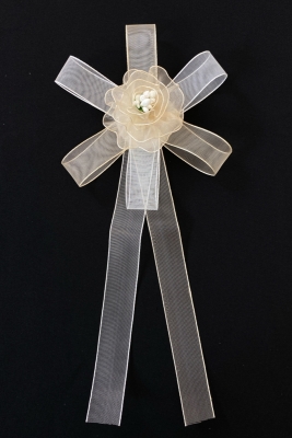 Kapuçino Beyaz Bohça Süsü, Gelin Damat Çeyiz Düğün Nişan Konvoy Gelin Arabası Sünnet Süsü 1 Adet