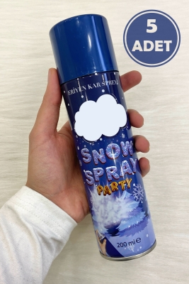 Kar Spreyi 5 Adet, Eriyen 200ml Büyük Boy, Düğün Kına Gecesi Bride Bekarlığa Veda Parti Şov Köpüğü
