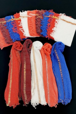 Karışık Renk Nedime Şalı, Gelin Arabası Düğün Konvoy Sünnet Havlu Süsü, Kına Hediyelik 10 Adet