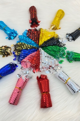 Karışık Renk Pullu Halay Mendili, Gelin Damat Düğün Nedime Kına Söz Nişan Sünnet Mendil 10 Adet