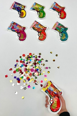 Karışık Renk Tabanca Konfeti, 1 Adet, Kına Gecesi Düğün Parti Söz Nikah Nişan Bride Doğum Günü