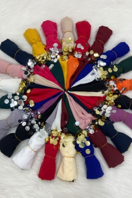 Karşık Renk Şifon Halay Mendili 10 Adet, Gelin Damat Düğün Kına Sünnet Söz Nişan Bride Hediye