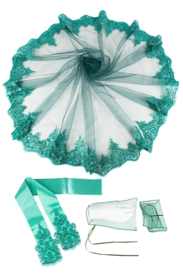 Kına Örtüsü Tel Kırma Duvak 3'lü Seti