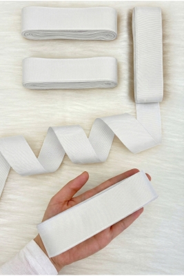 Kırık Beyaz Grogren Kurdele 4 Cm 10 Mt, Bohça Çeyiz Düğün Nişan Doğum Günü Hediye Paketleme Süsleme