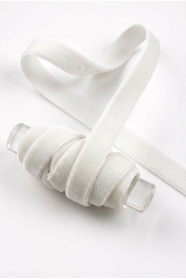 Kırık Beyaz Kadife Kurdele 1cm 5mt, Gelin, Damat, Bohça, Nişan, Çeyiz, Nikah, Hediye, Şeker, Süsleme
