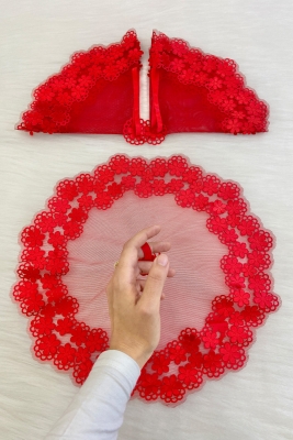 Kırmızı Gelin Damat Mendili, Düğün Halay Nedime Söz Nişan Kına Sünnet Bride To Be Mendil