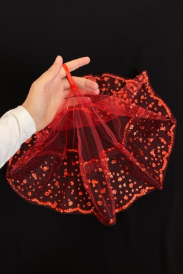 Kırmızı Gelin Mendili, Düğün Halay Mendili, Kırmızı Pul Sim Baskılı Kına Mendili 5 Adet