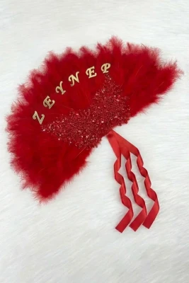 Kırmızı Gelin Yelpazesi, Işıl Işıl Vip Çam Güpürlü, Bekarlığa Veda Partisi, Bride To Be, Nedime, Kına Gecesi, Ahşap Tüylü